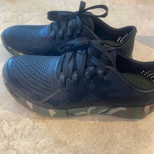 CROCS Black Perforated Shoes